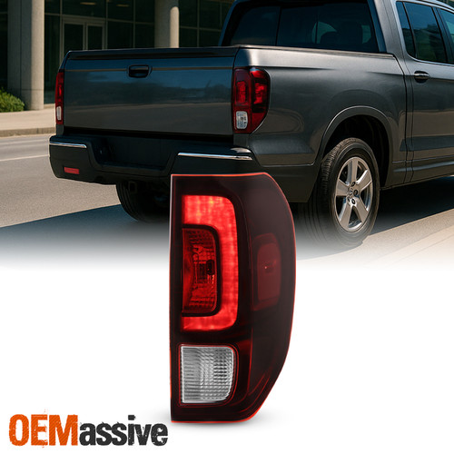 For 2017-2023 Honda Ridgeline Halogen Type Chrome Tail Light Passenger w/LED DRL