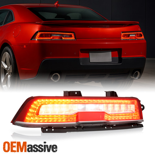 For 2014-2015 Chevy Camaro Halogen Type Red Tail Lights Driver w/LED Turn Signal