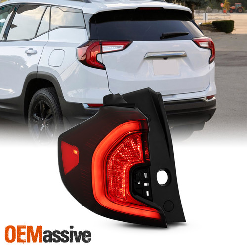 For 2022-2024 GMC Terrain SLE/SLT/AT4 Black Red Tail Light Outer Left  w/LED DRL
