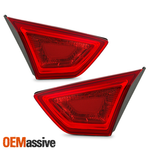 For 2014-2020 Chevy Impala Halogen Chrome Tail Light Inner Pair Driver+Passenger