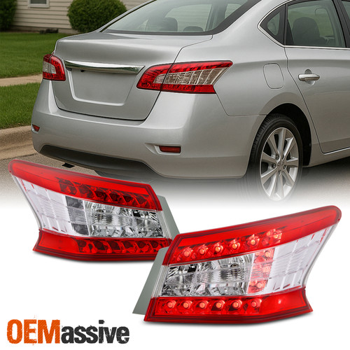 For 2013-2015 Nissan Sentra Outer Tail Lights Rear Brake Lamp Driver - Passenger