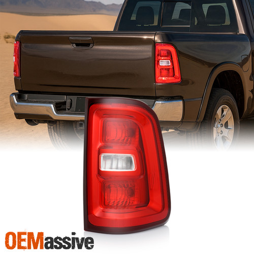 For 2025-2026 Dodge Ram 1500 Halogen Chrome Trim Red Clear Tail Light Passenger
