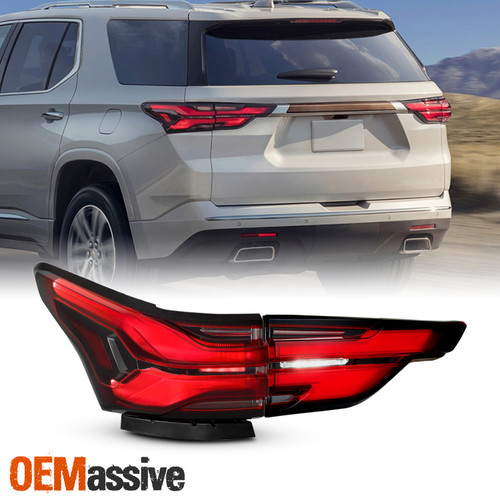 For 2022-2024 Chevy Traverse Full LED Black Red Tail Light Driver 2p Inner+Outer