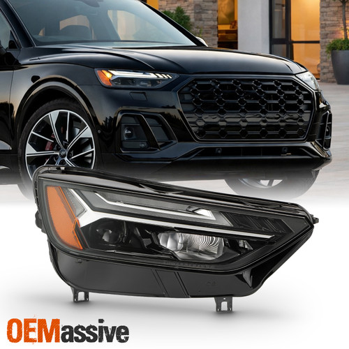 For 2021-2024 Audi Q5/SQ5 Full LED Projector Black Headlight Right w/ non-Matrix