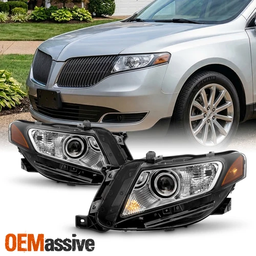 For 2010-2019 Linclon MKT HID Type Projector Headlight Pair Non-AFS w/o Adaptive