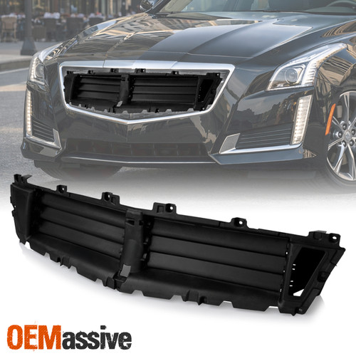 For 2016-2019 Cadillac CTS Black Front Active Grille Shutter w/ Motor 84097277