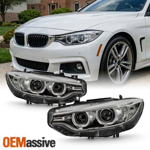 For 14-16 BMW 4-Series F32 HID w/LED DRL AFS Projector Headlights Replacement