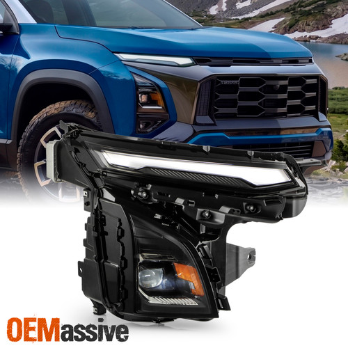 For 25-26 Chevy Equinox Projector Black Headlight Right w/ LED Sequential Signal