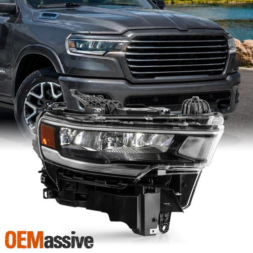 For 25-26 Dodge Ram 1500 Big Horn / Laramie LED-Beam Chrome Trim Headlight Right