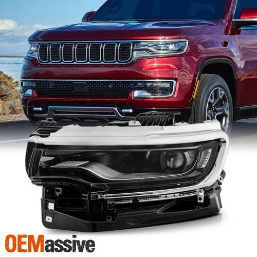 For 2022-2025 Jeep Wagoneer Full LED Headlight w/ Ballast Chrome Headlamp Left