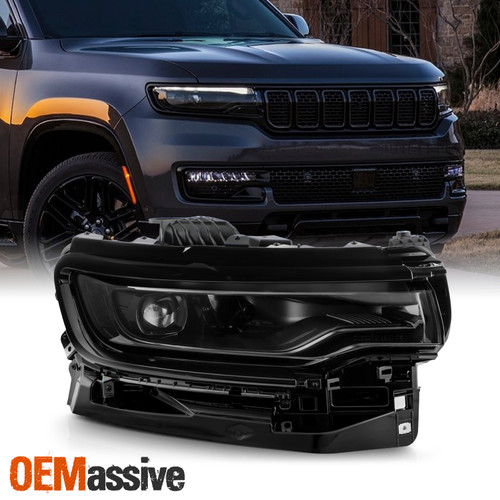 For 2022-2025 Jeep Wagoneer Full LED Headlight w/ Ballast Black Headlamp Right