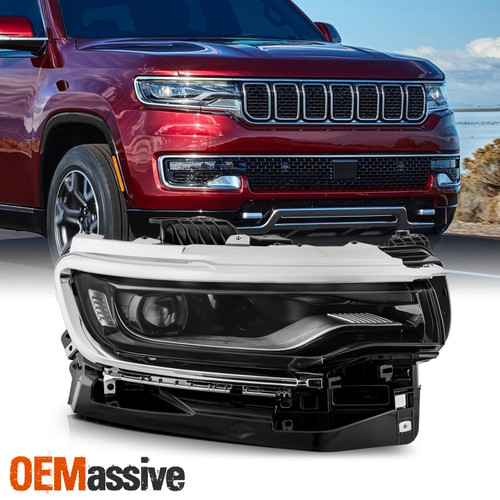 For 2022-2025 Jeep Wagoneer Full LED Headlight w/ Ballast Chrome Headlamp Right