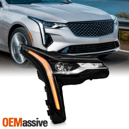 For 20-26 Cadillac CT4 Full LED 9 Pin Projector Headlamp Right w/Turn Signal Bar