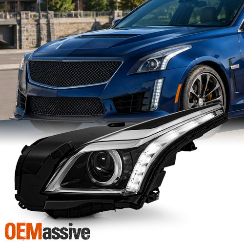 For 2015-2019 Cadillac CTS HID/Xenon w/LED DRL Projector Headlight Driver Side