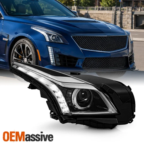 For 2015-2019 Cadillac CTS HID/Xenon w/LED DRL Projector Headlight Passenger