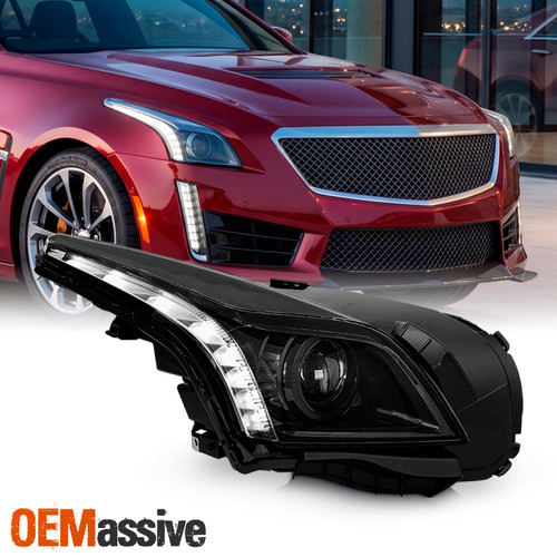 For 2015-2019 Cadillac CTS-V HID/Xenon LED DRL Projector Headlight Passenger