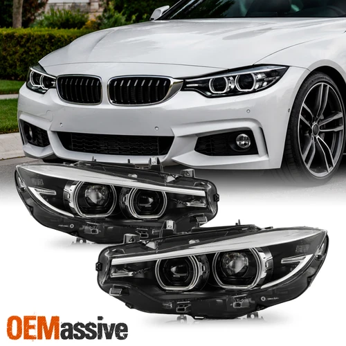 For 18-20 BMW 4 Serries F32 F36 F82 Projector Headlights Pair non-AFS LED w/ DRL