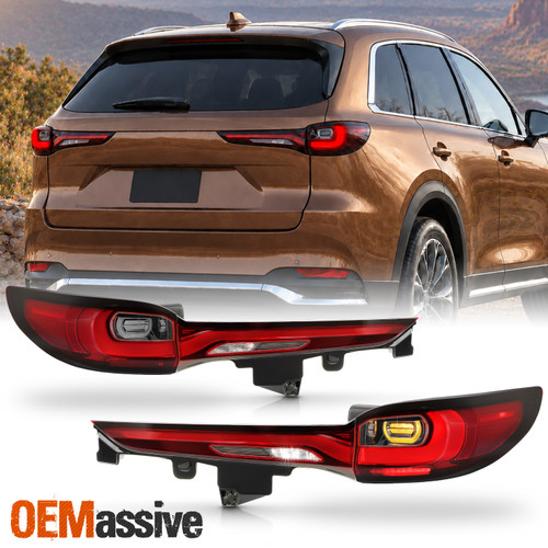 For 2024-2026 Mazda CX-90 LED Tail Lights Rear Brake Lamp Complete Set of 4Pcs