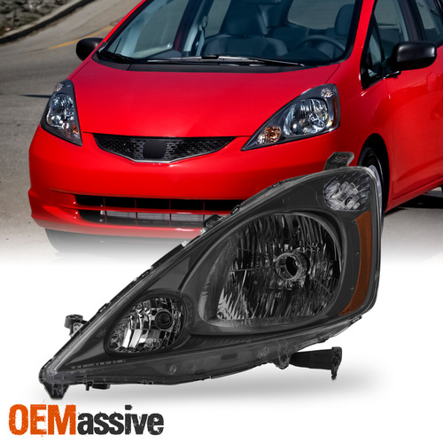 For 2009-2014 Honda Fit Halogen Type Headlight Iron Grey Driver Left Assembly
