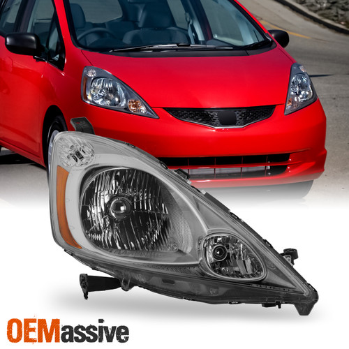 For 2009-2014 Honda Fit Halogen Type Headlight Chrome Housing Passenger Side