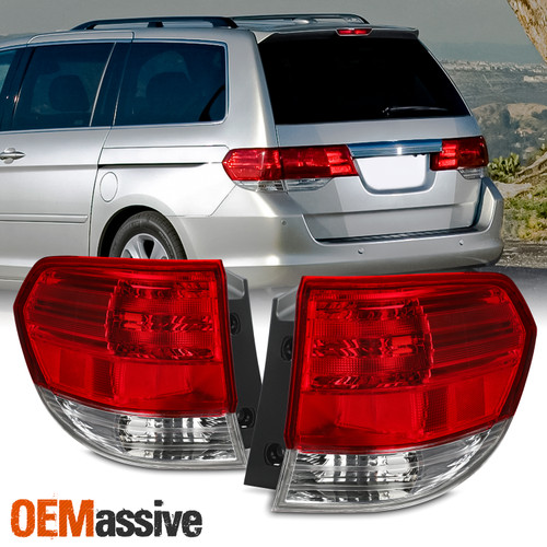 For 2008-2010 Honda Odyssey Outer Tail Lights Rear Lamp Red Assembly Pair/Set