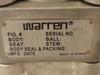 Warren CF8M-3/4; Ball Valve; 3-Piece; 3/4" Socket Weld; SS