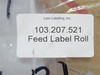 Lynx Labeling 103.207.521; Feed Label Roll 7"OD x 2-7/8"ID