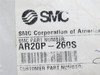 SMC AR20P-260S; Lot-6 Plastic Panel Mount Set Nuts; Black