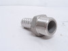 MFG- HB075SS; Barbed Hose Fitting; SS; 3/4" Tube x 3/4NPT