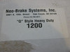 Neo-Brake Systems 1200 Q; Brake Kit
