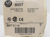 Allen-Bradley 800T-E11A; Dead Bolt Lock Pushbutton; 1-NO; 1-NC
