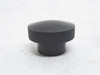 Hayssen 10267A0452; Knurled Plastic Black Knob; 1/4-20 Thread