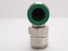 Parker W169PLP-6-6; Brass Swivel Elbow; 90Deg; 3/8"PTC x 3/8NPT
