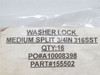 MFG- 155502; Lot-16; Medium Split Lock Washers; SS-316; 3/4"