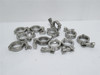 MFG- 13MHHM100-150; Lot-10 Single Pin Clamps; 1-1.5"; SS; Mixed MFG MFG- 13MHHM100-150; Lot-10 Single Pin Clamps; 1-1.5"; SS; Mixed MFG