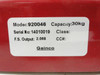 Gainco 920046; Loadcell; 30kg Capacity; 10' Cord Gainco 920046; Loadcell; 30kg Capacity; 10' Cord