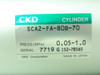 CKD SCA2-FA-80B-70; Air Cylinder; 80mm Bore x 70mm Stroke CKD SCA2-FA-80B-70; Air Cylinder; 80mm Bore x 70mm Stroke
