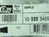 Cejn 103205455; Pneumatic Connector; Nipple; 1/2" x 1/2 MNPT