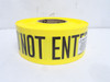 Harris BT08EC-3; Barricade Tape; Black/Yellow; DO NOT ENTER
