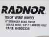 Radnor 64000336; Knot Wire Wheel Brush; SS; 6"OD