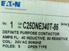Eaton C25DNE340T-86; Contactor 40A; 600V; 3P; Coil: 24VAC