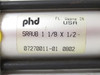 PHD SRAVB 1-1/8 X 1/2; Air Cylinder; 1-1/8"Bore X 1/2"Stroke PHD SRAVB 1-1/8 X 1/2; Air Cylinder; 1-1/8"Bore X 1/2"Stroke