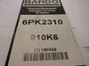 Bando 6PK2310; Serpentine Belt 910K6; 6-ribs 91.0"L; 1MHG9