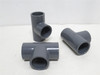 Lasko 801-012; Lot-3 Socket Tee Fitting SCH80 PVC; 1-1/4" FNPS