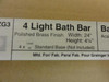 LumaPro 4UZG3; Fixture; Bath Bar; Wall; Polished Brass