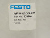 Festo QST-H-1/2-3/8-U-M; Lot-2 T-Fitting 533264; 3/8" PTC 1/2NPT