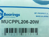 AMI MUCPPL206-20W; PB Bearing; 2-Bolt; 1.25"ID