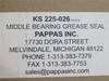 Pappas Inc KS 225-026; Middle Bearing Grease Seal