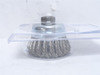 Radnor 64000356; Knot Wire Cup Brush; SS;  2-3/4" x 5/8"-11