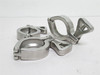 MFG- 13MHHM100-150; Lot-3 Sanitary Clamp; SS;  1 To 1-1/2"OD
